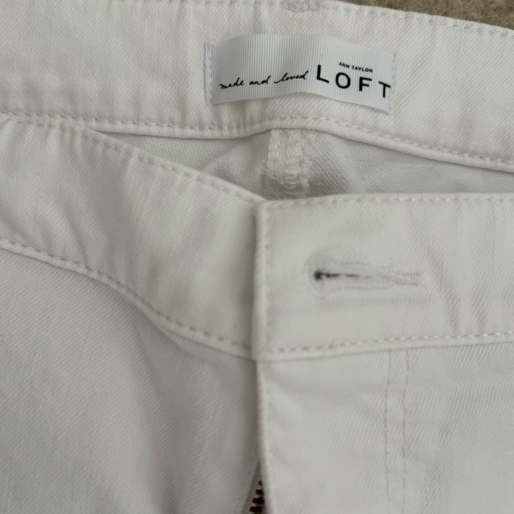 Women's White Loft relaxed skinny jeans - size 14 - Picture 3 of 6